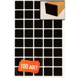 Tek Yapışkanlı Mobilya Masa Sandalye Parke Zemin Ayak Koruyucu Kaydırmaz Keçesi 20 mm Siyah (100 Adet)