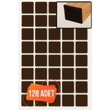 Tek Yapışkanlı Mobilya Masa Sandalye Parke Zemin Ayak Koruyucu Kaydırmaz Keçesi 25 mm (128 Adet)