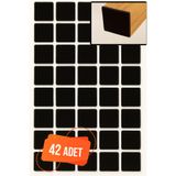 Tek Yapışkanlı Mobilya Masa Sandalye Parke Zemin Ayak Koruyucu Kaydırmaz Keçesi 30 mm Siyah (42 Adet)