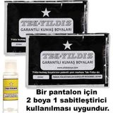 Tek Yıldız Kumaş Boyası Siyah 2 Adet Sabitleştirici Fiske 1 Adet Kumaş Boyası Seti