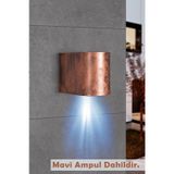 Tek Yönlü Dekoratif İç Dış Mekan Aplik Eskitme MAVİ Işık