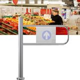 Tek yönlü kapı, geri tepme mekanizmalı otomatik döner kapı, paslanmaz çelik güvenlik kapısı, süpermarket girişleri ve çıkışları için çift yay yüklü güvenlik tertibatı, yarım güvenlik