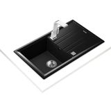 Teka 115330024 Metalik Siyah Stone 50 B-TG Tek Gözlü Granit Eviye