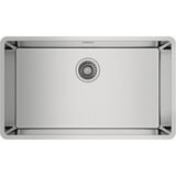 Teka BE LINEA RS15 Tezgahaltı Eviye Paslanmaz Çelik 71 cm 115000004 Damlalıklı Beyaz-Gümüş Renk - Beyaz - Gümüş