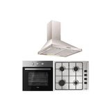 Teka Chef 1 Ankastre Set Inox Renkli 4 Ocaklı Gazlı Ocak + HE 715 SS Fırın + DF 60 Davlumbaz A Enerji Sınıfı 64000460