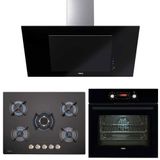 Teka Chef 10 Siyah Ocak Fırın Davlumbaz Ankastre Set