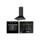 Teka Chef 3 Ankastre Set (HE 715 BK FIRIN HLX 60 AI AL BK OCAK DBT 60 BK DAVLUMBAZ) Siyah 640004