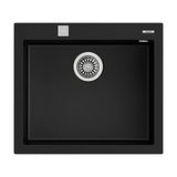 Teka Forsquare 50.40 TG ankastre lavabo, dikdörtgen, siyah, 1 lavabo, 500 x 500 mm
