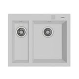 Teka Forsquare 590 Tg Beyaz Granit Evye Gri