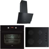 Teka HAK 629 BK - GBE 64002 BK - ATV 60 BK Siyah 3'lü Ankastre Set