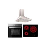 Teka Inox Elektirikli Ankastre Set (Df 60 Davlumbaz - Tt 6315 Ocak -He 715 Ss Fırın)
