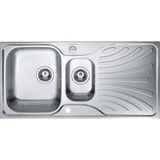 Teka Nerissa 60 B Sağ 1,5 Göz Paslanmaz Çelik Tezgah Üstü Eviye 100*50 cm - İnox