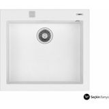 Teka Square 55*48 Tek Göz Granit Evye Beyaz (115230009)