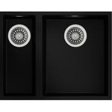 Teka SQUARE 560 TG BLACK Granit Evye, Siyah, 1,5 Hazne, Tezgah Altı, 56x44 cm