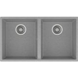 Teka Square 760 TG Çift Hazneli Tezgah Altı Gri Tegranite Eviye