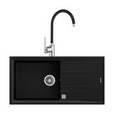 Teka Stone 60 L-Tg Karbon Siyah Granit Mutfak Evye+ In 995 Armatür Seti