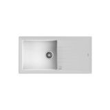 Teka Stone 60 L-Tg Tek Gözlü Tezgah Üstü White Beyaz Granit Evye