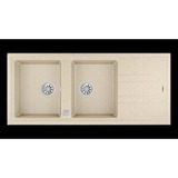 Teka Stone 80 B-tg Sandbeige İki Gözlü Granit Eviye KUM BEJİ (Kırçıllı Krem ve Bej tonlarla adeta kumsal havası verir)