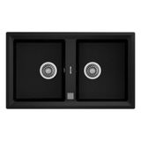 Teka Stone 90 B-TG Çift Hazneli Tegranite Metalik Siyah Eviye