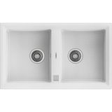 TEKA STONE 90 B-TG TEZGAHÜSTÜ ÇİFT GÖZLÜ BEYAZ GRANİT EVYE