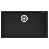 Teka TP-8434778007329_235341_Vendor 72.40 TG kare ankastre lavabo granit 80 cm | 1 lavabo | sepet vanalı gider + sifon | yüksek darbe dayanımlı yüzey | siyah | 44 x 20 x 76 cm