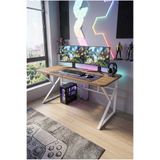 tekahome Oyuncu Masası Ofis masası Bilgisayar Masası Çalışma Masası Çam - Beyaz 60X120