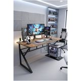 tekahome Oyuncu Masası Ofis masası Bilgisayar Masası Çalışma Masası Çam - Siyah 60X140