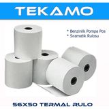 Tekamo 56X50 Pompa Yazarkasa Termal Pos Rulosu 10 Adet - Beyaz