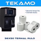 Tekamo 56x50 Pompa Yazarkasa Termal Pos Rulosu 50 Adet