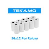 Tekamo Termal Pos Yazarkasa Rulosu 56x12 10 Adet 1 Paket