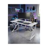 TEKATEL Oyuncu Masası Gaming Masa Bilgisayar Masası Metal ayaklı Çalışma Masası Ofis masası Beyaz 120X60