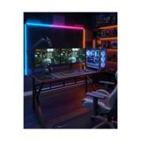 TEKATEL Oyuncu Masası Gaming Masa Bilgisayar Masası Metal ayaklı Çalışma, Ofis masası Siyah-Siyah 140X60