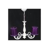 TEKAY AYDINLATMA 2 Li Mor Başlıklı Avize mor 35 x 55