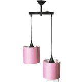 TEKAY AYDINLATMA 2 Li Pembe Başlıklı Avize pembe
