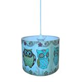 TEKAY AYDINLATMA Baykuş Çocuk Genç Yatak Odası Pvc Avize YEŞİL KREM 25 x 51