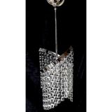 TEKAY AYDINLATMA ÇAPRAZ TAŞLI AVİZE METAL KROM İSKELET. METAL 53 x 15