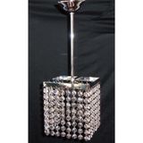 TEKAY AYDINLATMA Kare Taşlı Avize Metal Krom Islelet Genişlik: 15 Cm metal