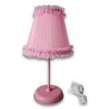 TEKAY AYDINLATMA Pembe Fırfırlı Yatak Odası Kız Çocuk Odası Abajur Pembe Ayaklı pembe