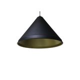 TEKAY AYDINLATMA Retro Rustik Metal Tekli Sarkıt Üçgen Avize Cafe ofis ev pastane iç rengi gold 30 ÇAP siyah 45 x 25