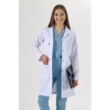 Tekbir ESER X WORKWEAR Bayan Beyaz Önlük Klasik Yaka ,Alpaka Önlük, Doktor Önlük, Öğrenci Önlük, Öğretmen Önlük, Stajyer