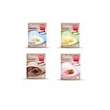 tekçe EGE GLUTENSİZ KİNAOLU VANİLYA,KAKAOLU,ÇİLEK VE MUZ PUDİNG 4 LÜ SET