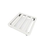 Tekerlekler Üzerinde Ağır Hizmet Tipi Bitki Standı - 150 kg Kapasiteli Metal İç Mekan/Dış Mekan Kullanımı için Metal Araba, Kare 40x40 cm Beyaz Bitki Saksı Tutucu Rafı - Ev ve Bahçe için İdeal