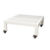 Tekerlekler Üzerinde Şık Haddeleme Tesisi Standı - İç Mekan/Dış Mekan Kullanımı için Kare Metal Saksı Kutusu, Yerden Tasarruflu Bahçe Aleti ve Saksı Taşıyıcı, Ev Dekoru için Mükemmel