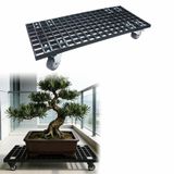 Tekerlekli Ağır Hizmet Tipi Metal Saksı Arabası - Maksimum Taşıma Kapasitesi 200 kg (440 lb), Frenli Mobil Bitki Standı, İç ve Dış Mekan İçin İdeal, Avlular, Bahçeler için Mükemmel