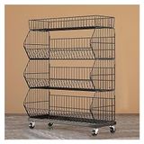 Tekerlekli Bağımsız 4 Katmanlı Metal Atıştırmalık ve İçecek Vitrini, Süpermarketler, Bakkallar, Ödeme Sayaçları ve Eczaneler için Yerden Tasarruf Rafı