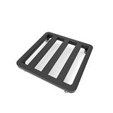 Tekerlekli bitkiler için dayanıklı metal tutucu, 150 kg kapasiteli araba, iç / dış mekan kullanımı için, 40 x 40 cm bitkiler için kare sepeti, bahçe düzenleyici, siyah.