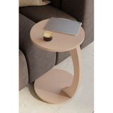 Tekerlekli C Tasarım Cappuccino Yan Sehpa Modern Hareketli Orta Sehpa Salon Ve Oturma Odası Masası Cappuccino