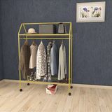 Tekerlekli Home Hanger Askılık Ayaklı Askılık - Altın