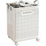 Tekerlekli Katlanabilir Çok Amaçlı Sepet, 40 Litre, Havalandırmalı Tasarım (Gri)