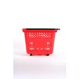 Tekerlekli Market Sepeti (Tekerlekli Alışveriş Sepeti) 54 L Kırmızı